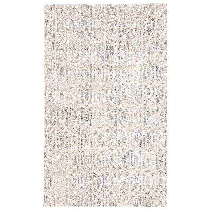 SAFAVIEH Ebony Natural/Ivory Doormat 3 ft. x 5 ft. Modern Area Rug EBN107A-3