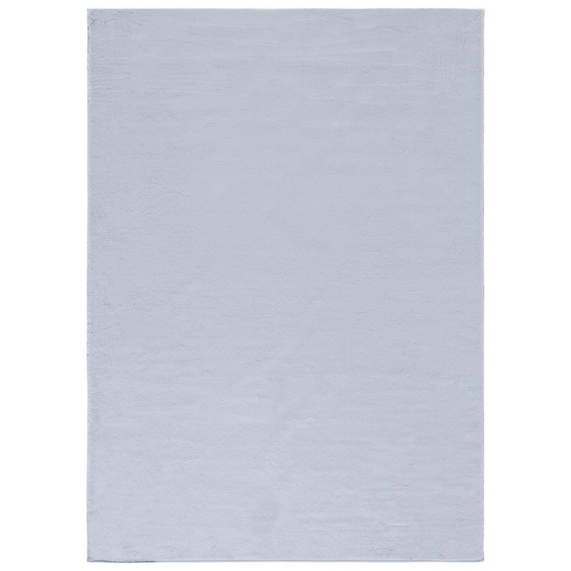 SAFAVIEH Faux Rabbit Fur Periwinkle Doormat 2 ft. x 3 ft. Solid Flokati Area Rug FRF976F-2