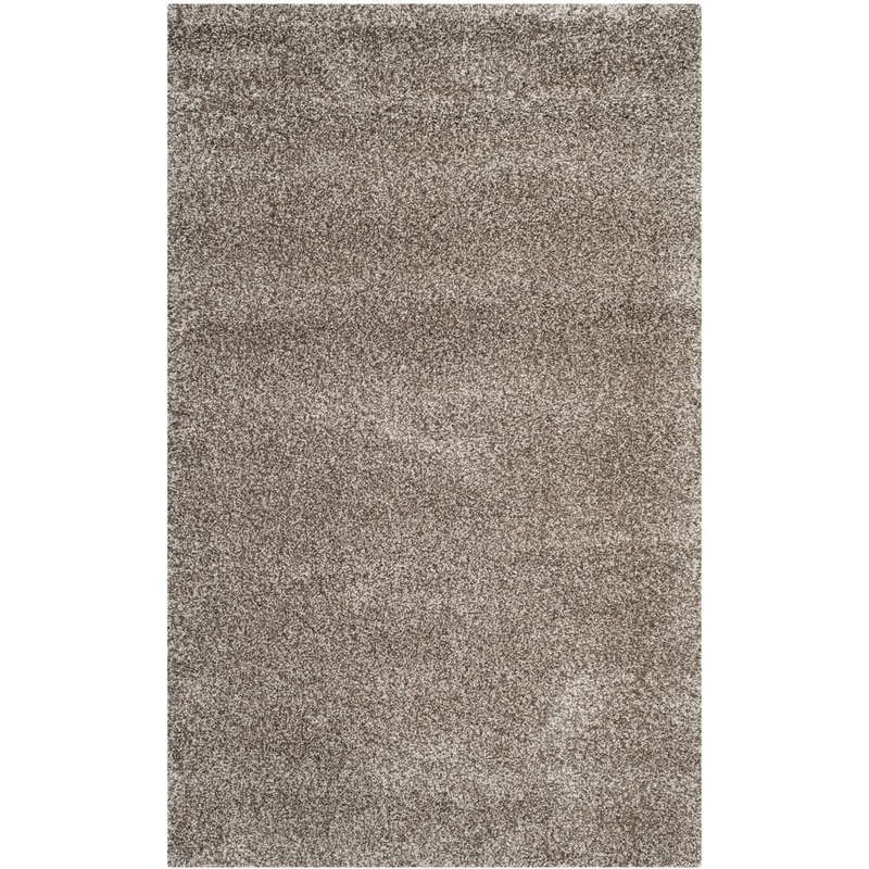 SAFAVIEH Milan Shag 8 ft. x 10 ft. Gray Solid Area Rug SG180-8080-8