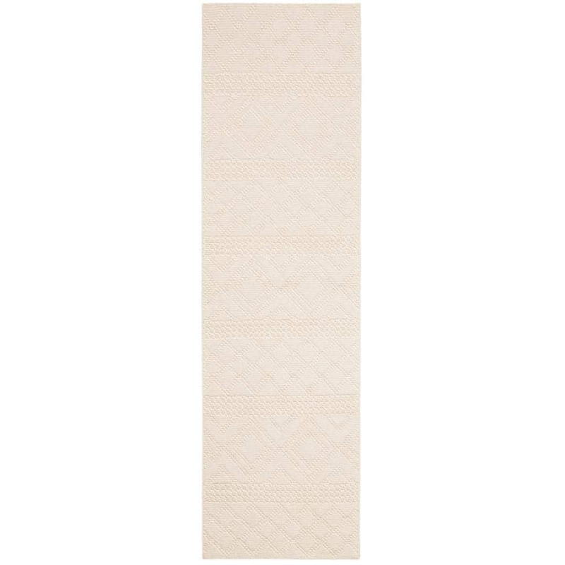 SAFAVIEH Vermont Ivory 2 ft. x 20 ft. Tribal Geometric Runner Rug VRM211A-220
