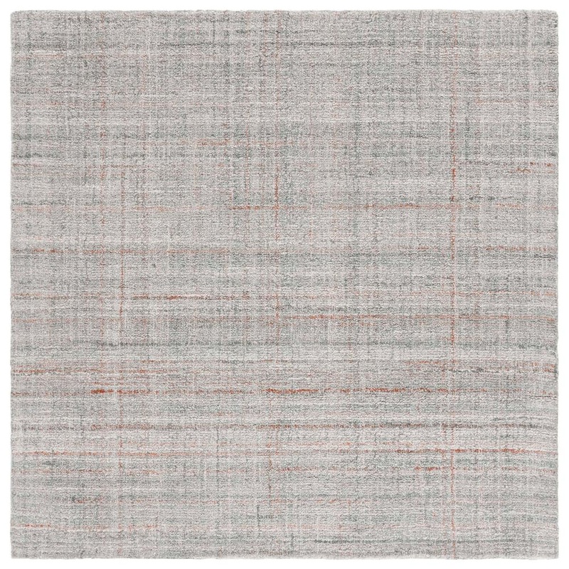 SAFAVIEH Abstract Gray/Rust 6 ft. x 6 ft. Plaid Unitone Square Area Rug ABT152F-6SQ