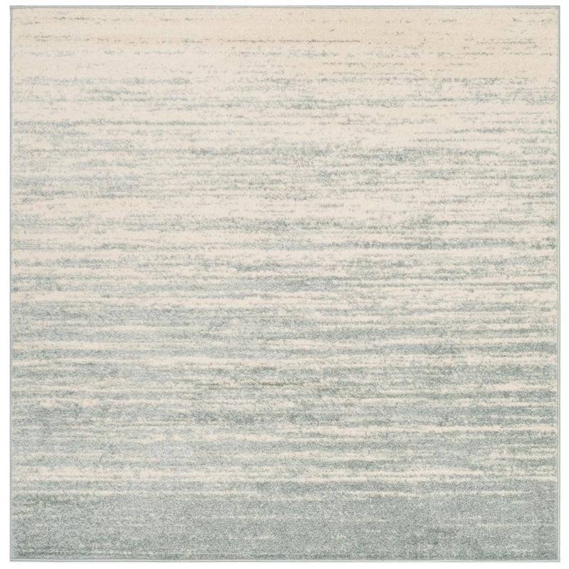 SAFAVIEH Adirondack Slate/Cream 5 ft. x 5 ft. Square Solid Area Rug ADR113T-5SQ