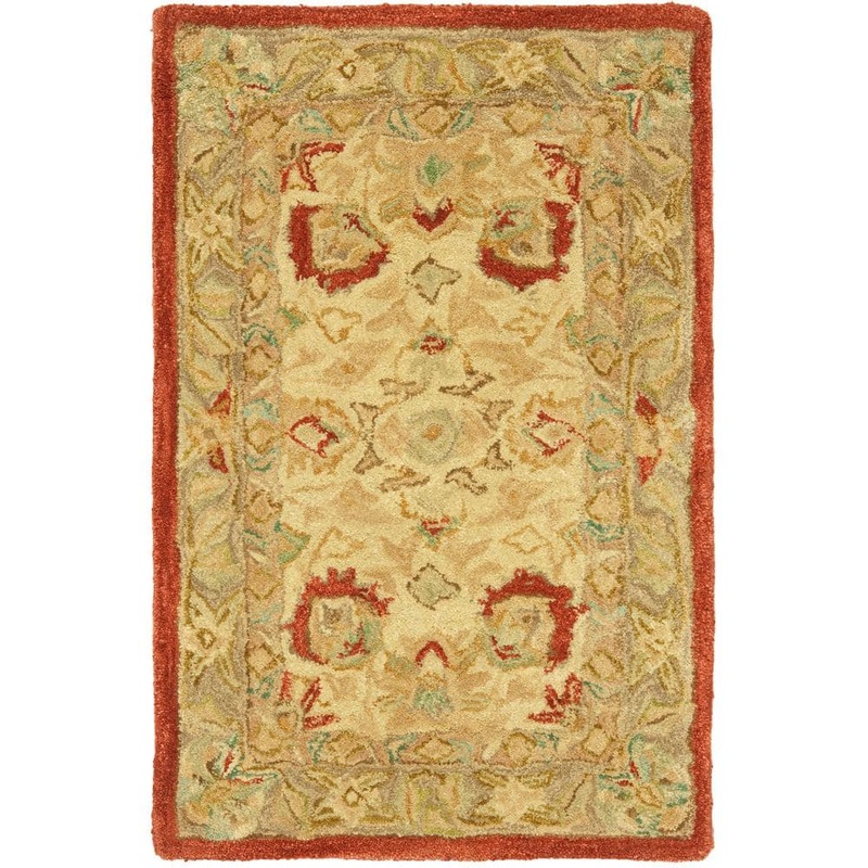 SAFAVIEH Anatolia Beige/Rust 3 ft. x 5 ft. Border Area Rug AN512E-3