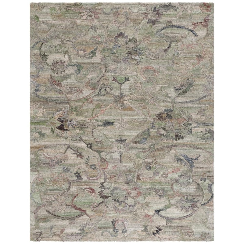 SAFAVIEH Anatolia Sage/Beige 11 ft. x 15 ft. Traditional Garden Area Rug AN401W-1115