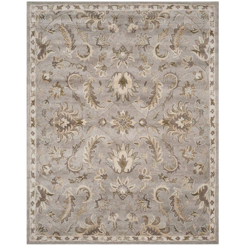SAFAVIEH Bella Gray/Multi 8 ft. x 10 ft. Border Area Rug BEL924B-8
