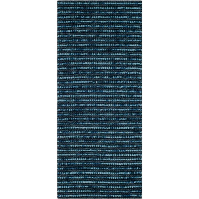 SAFAVIEH Bohemian Dark Blue/Multi 3 ft. x 12 ft. Striped Runner Rug BOH525G-212