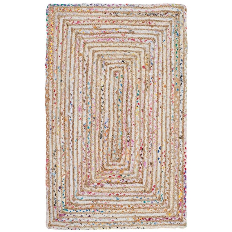 SAFAVIEH Cape Cod Beige/Multi Doormat 2 ft. x 4 ft. Border Area Rug CAP202B-24