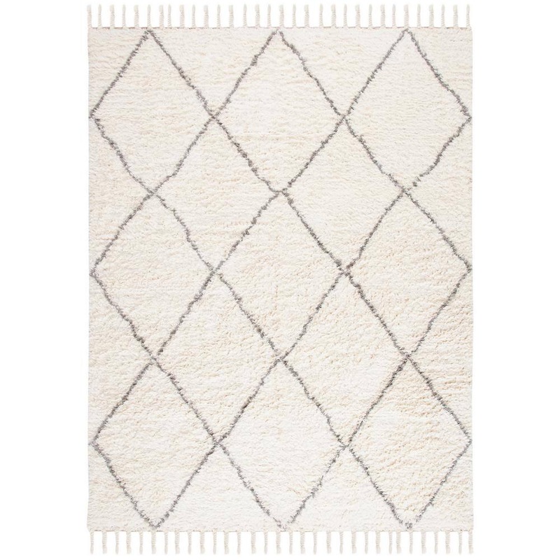 SAFAVIEH Casablanca Gray/Ivory 8 ft. x 10 ft. Geometric Diamonds Area Rug CSB951F-8