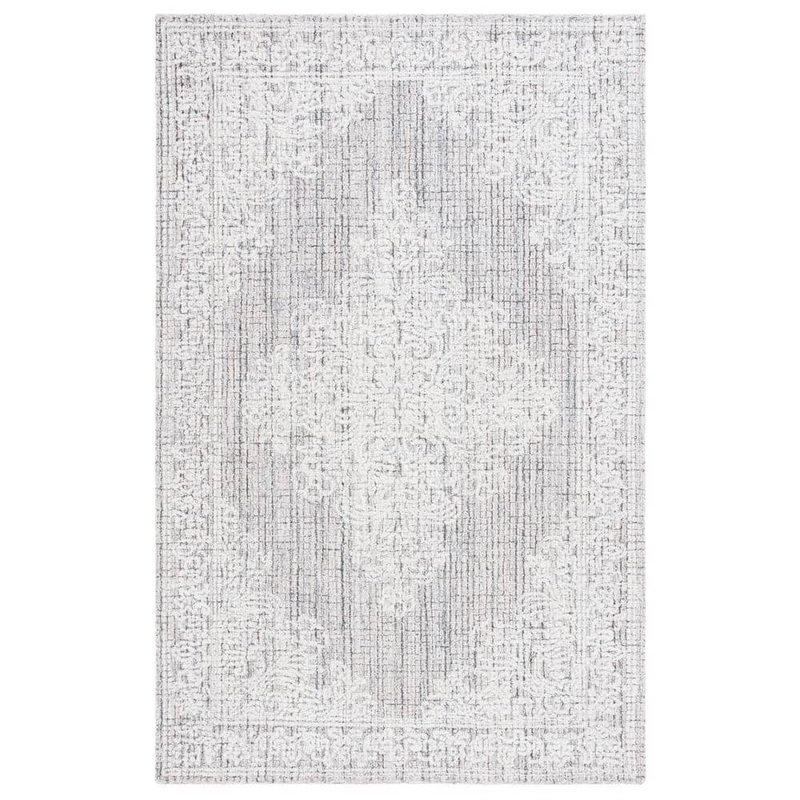 SAFAVIEH Ebony Brown/Ivory 8 ft. x 10 ft. Bordered Area Rug EBN113T-8