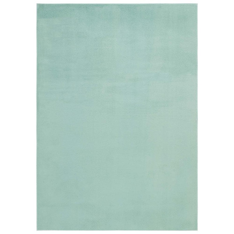 SAFAVIEH Faux Rabbit Fur Green 4 ft. x 6 ft. Solid Flokati Area Rug FRF100W-4