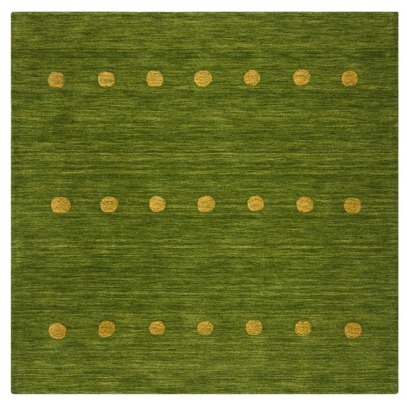 SAFAVIEH Himalaya Green 6 ft. x 6 ft. Square Geometric Area Rug HIM590Y-6SQ