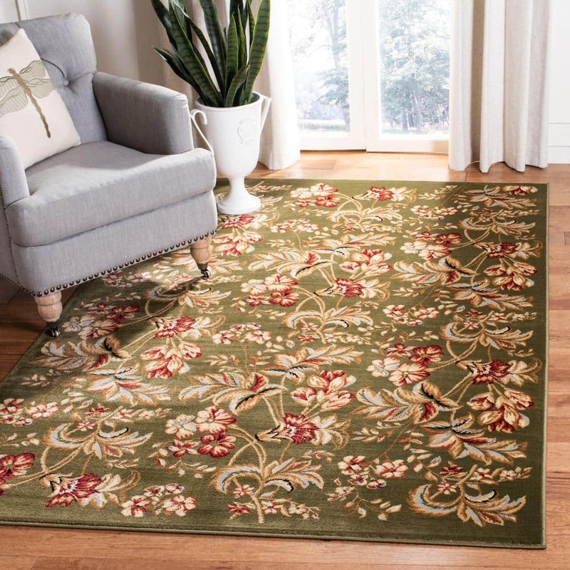 SAFAVIEH Lyndhurst Sage 9 ft. x 12 ft. Border Area Rug LNH326B-9