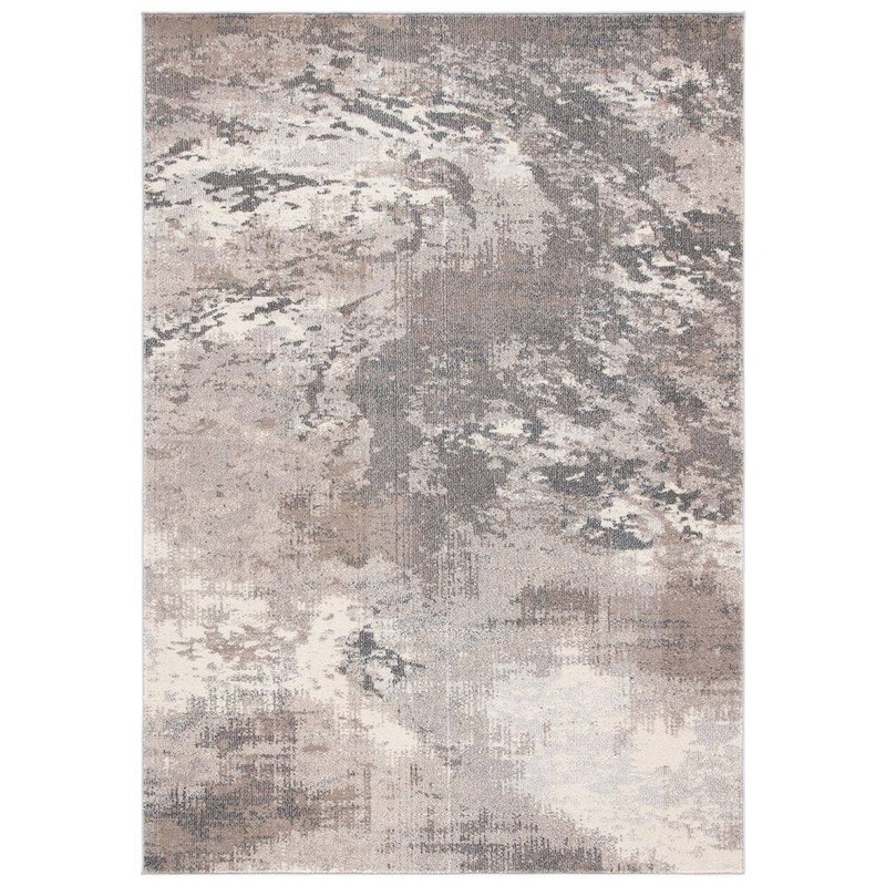 SAFAVIEH Madison Beige/Grey Doormat 3 ft. x 5 ft. Abstract Gradient Area Rug MAD440B-3