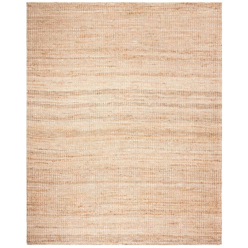 SAFAVIEH Marbella Natural/Ivory 10 ft. x 14 ft. Striped Solid Color Area Rug MRB303B-10