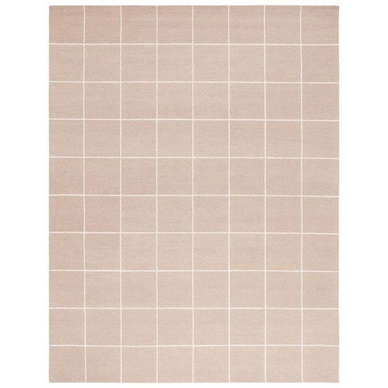 SAFAVIEH Martha Stewart Beige/Ivory 8 ft. x 10 ft. Thin Squared Area Rug MSR3363A-8