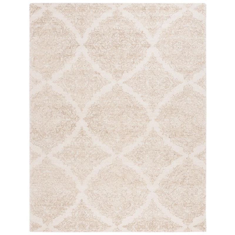 SAFAVIEH Martha Stewart Ivory/Beige 8 ft. x 10 ft. Floral Trellis Area Rug MSR3376B-8