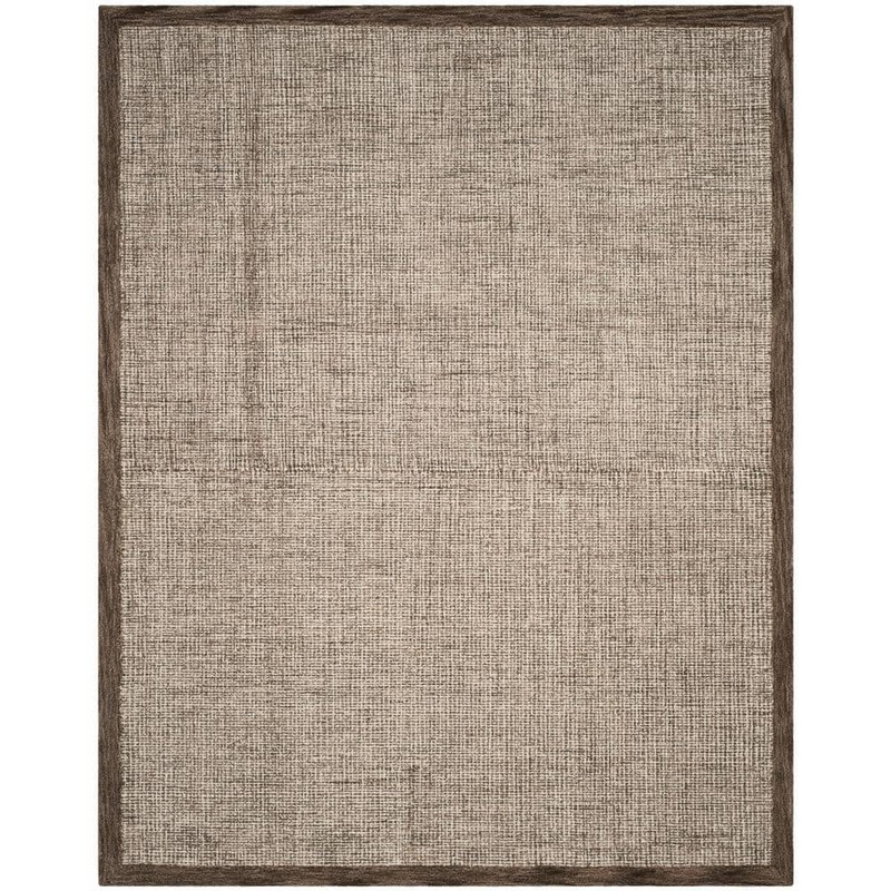 SAFAVIEH Abstract Brown/Ivory 9 ft. x 12 ft. Border Distressed Area Rug ABT220D-9