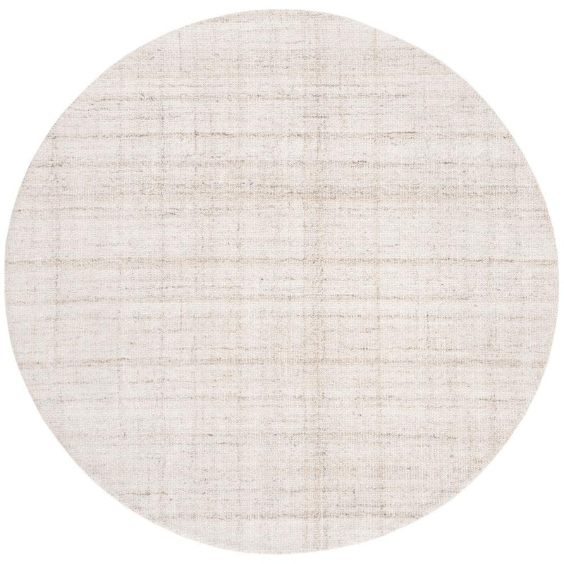 SAFAVIEH Abstract Ivory/Beige 8 ft. x 8 ft. Striped Round Area Rug ABT141D-8R