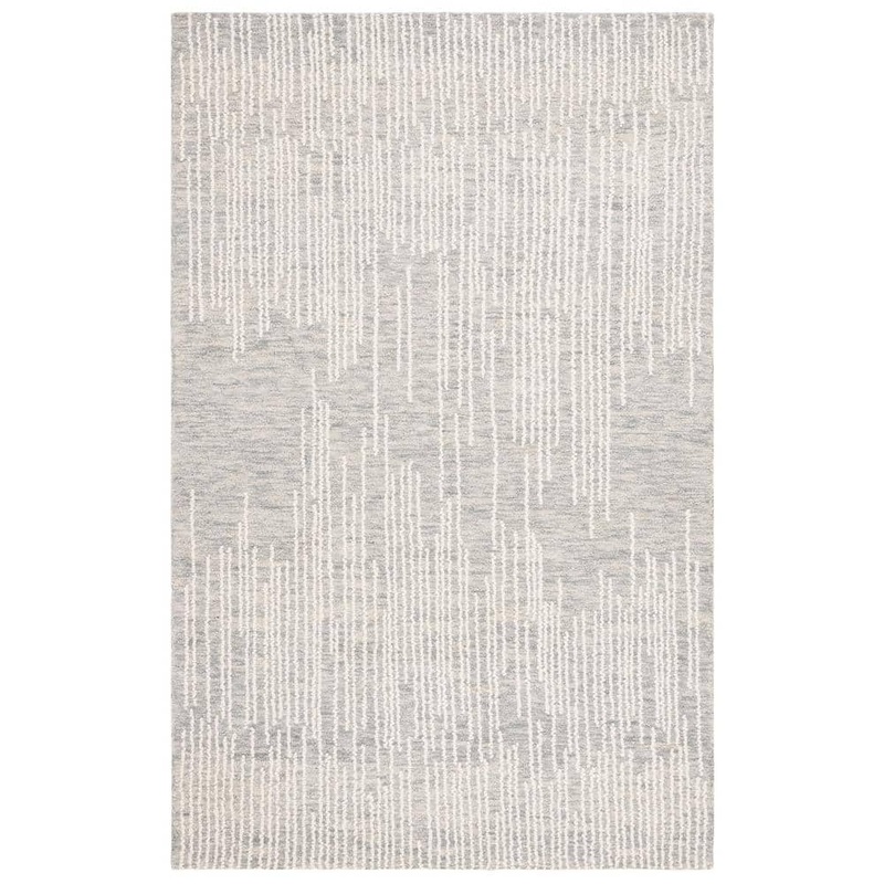 SAFAVIEH Abstract Light Gray/Ivory 4 ft. x 6 ft. Abstract Linear Area Rug ABT282G-4
