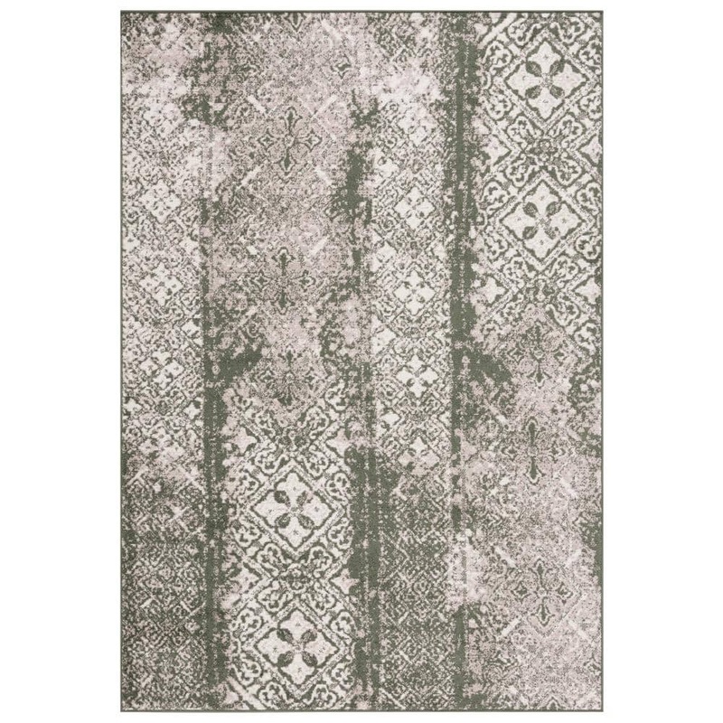 SAFAVIEH Adirondack Dark Green/Ivory 8 ft. x 10 ft. Border Striped Area Rug ADR111Y-8