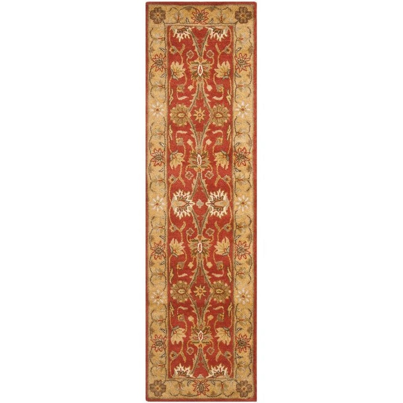 SAFAVIEH Antiquity Rust/Gold 2 ft. x 8 ft. Border Runner Rug AT249C-28