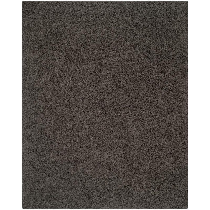 SAFAVIEH Athens Shag Dark Gray 9 ft. x 12 ft. Solid Area Rug SGA119C-9