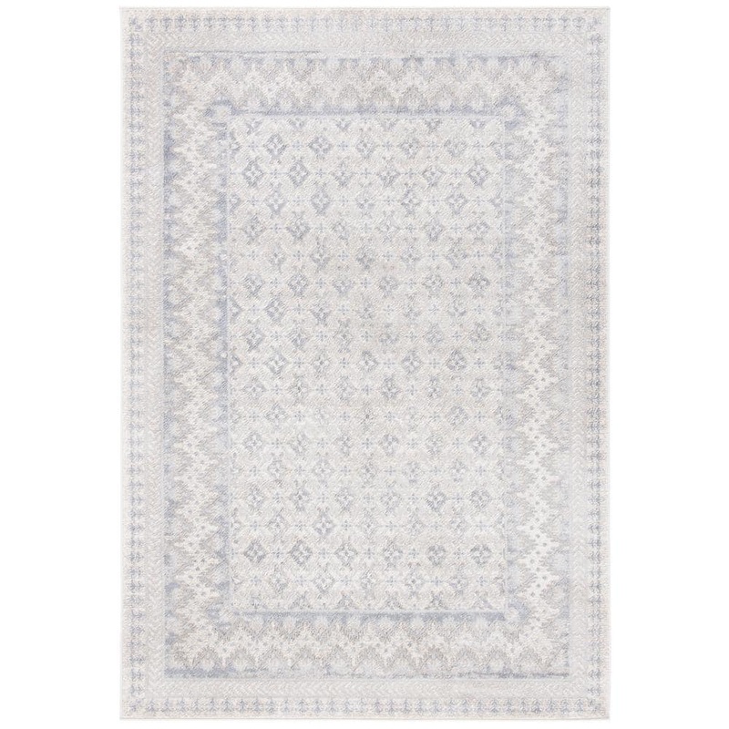 SAFAVIEH Brentwood Ivory/Gray 4 ft. x 6 ft. Multi-Border Geometric Area Rug BNT899B-4