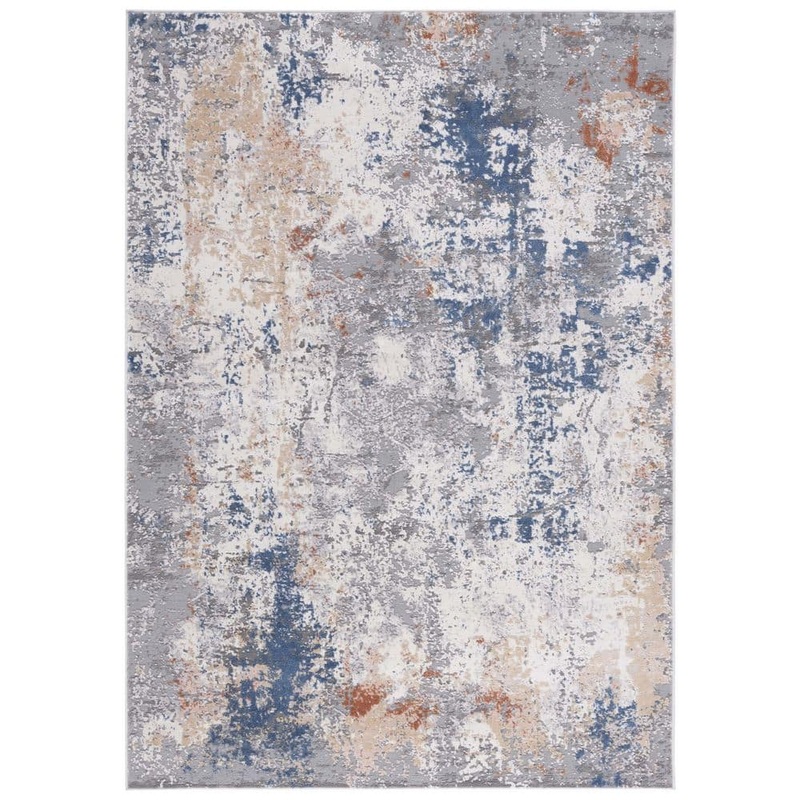 SAFAVIEH Eternal Gray/Blue Gold 8 ft. x 10 ft. Abstract Area Rug ETL228F-8