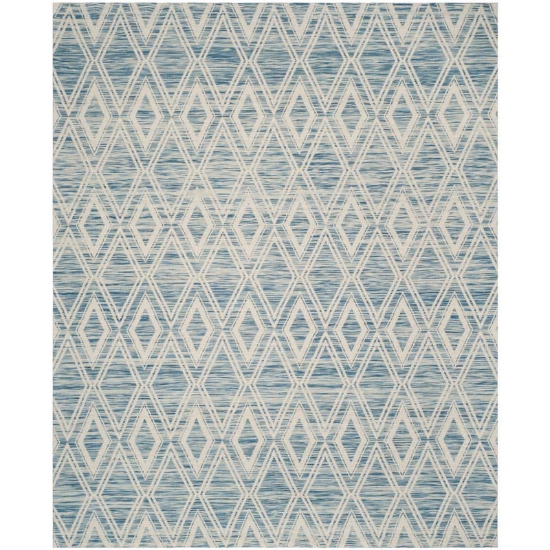 SAFAVIEH Marbella Dark Blue/Ivory 10 ft. x 14 ft. Geometric Area Rug MRB312D-10