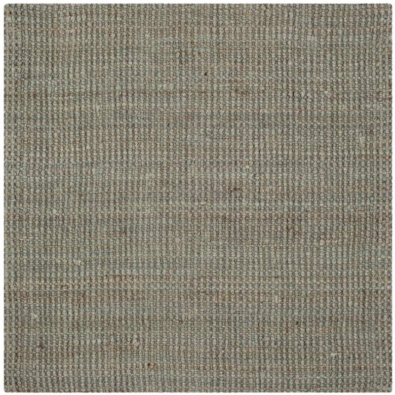 SAFAVIEH Natural Fiber Gray 7 ft. x 7 ft. Square Solid Area Rug NF730B-7SQ