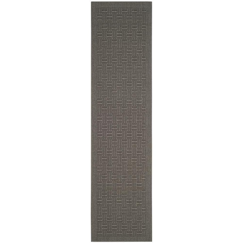 SAFAVIEH Palm Beach Ash 2 ft. x 8 ft. Interlaced Border Runner Rug PAB359E-28