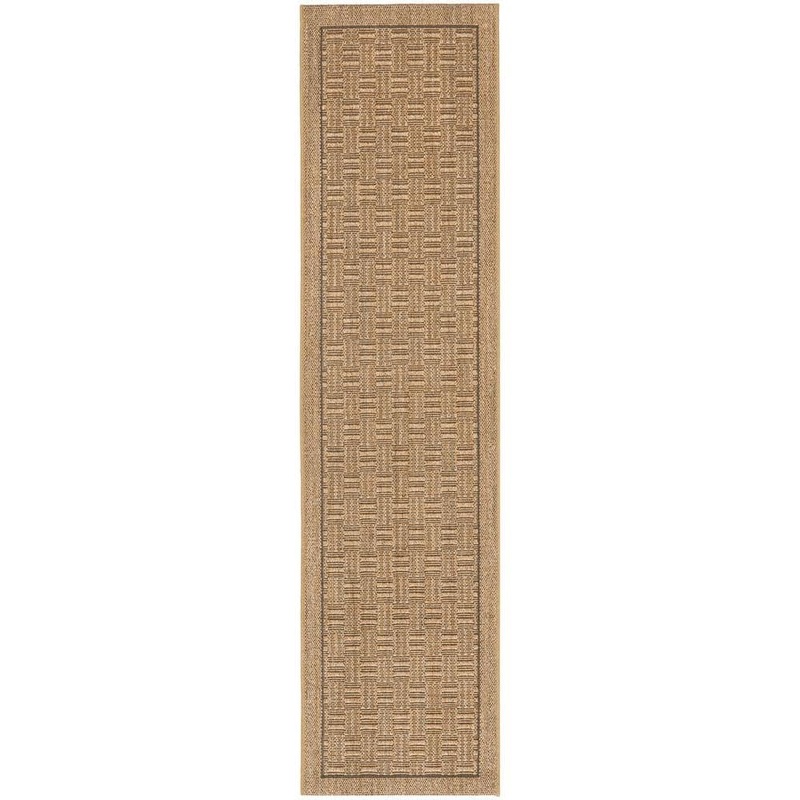SAFAVIEH Palm Beach Natural 2 ft. x 8 ft. Interlaced Border Runner Rug PAB359A-28