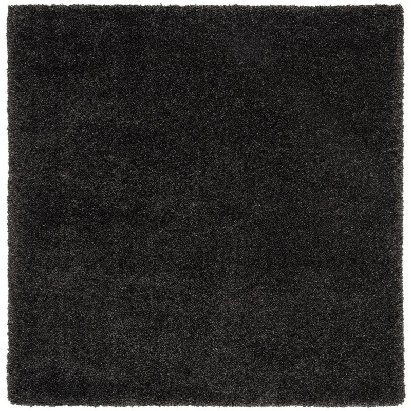 SAFAVIEH Royal Shag Charcoal 7 ft. x 7 ft. Square Gradient Solid Area Rug RYG115H-7SQ
