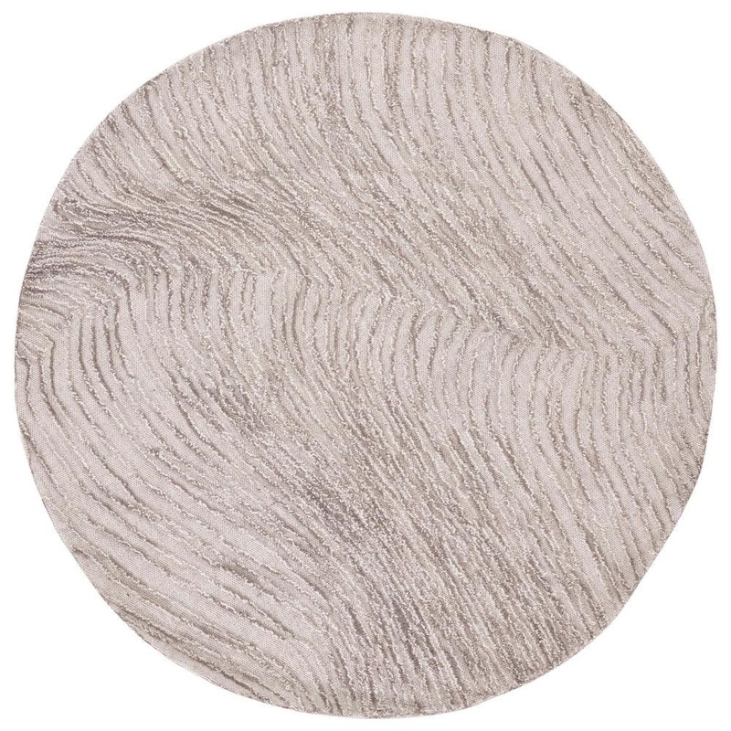 SAFAVIEH Trace Brown/Ivory 6 ft. x 6 ft. Abstract Round Area Rug TRC901T-6R