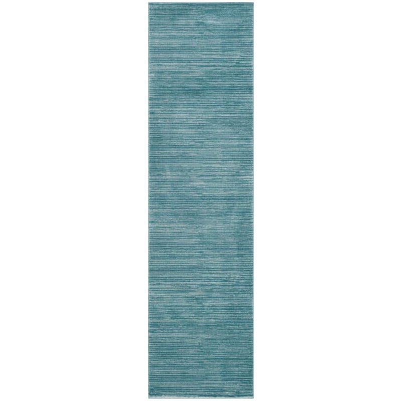SAFAVIEH Vision Aqua 2 ft. x 16 ft. Solid Runner Rug VSN606B-216