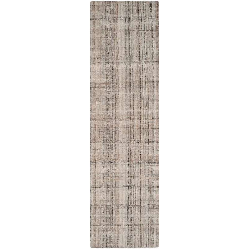 SAFAVIEH Abstract Camel/Black Doormat 2 ft. x 4 ft. Striped Area Rug ABT141C-24