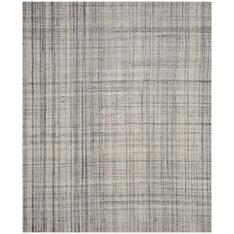 SAFAVIEH Abstract Gray/Black 11 ft. x 15 ft. Striped Area Rug ABT141B-1115