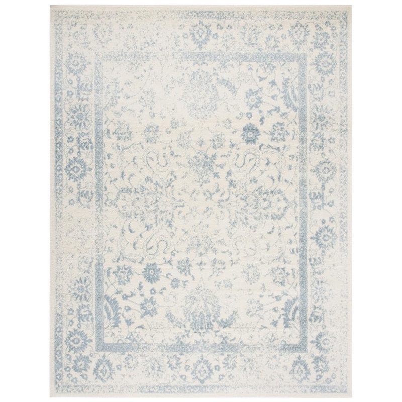 SAFAVIEH ADirondack Ivory/Slate 12 ft. x 18 ft. Border Distressed Area Rug ADR109S-1218