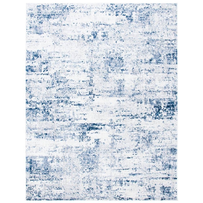 SAFAVIEH Amelia 10 ft. x 14 ft. Ivory/Navy Abstract Distressed Area Rug ALA700B-10