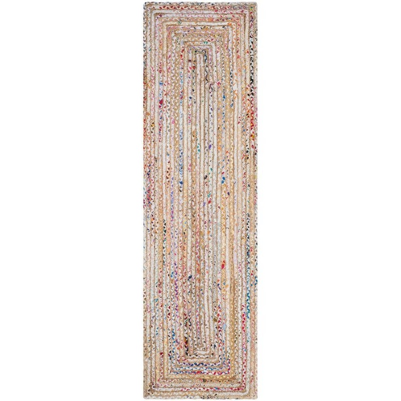 SAFAVIEH Cape Cod Beige/Multi 2 ft. x 6 ft. Border Runner Rug CAP202B-26