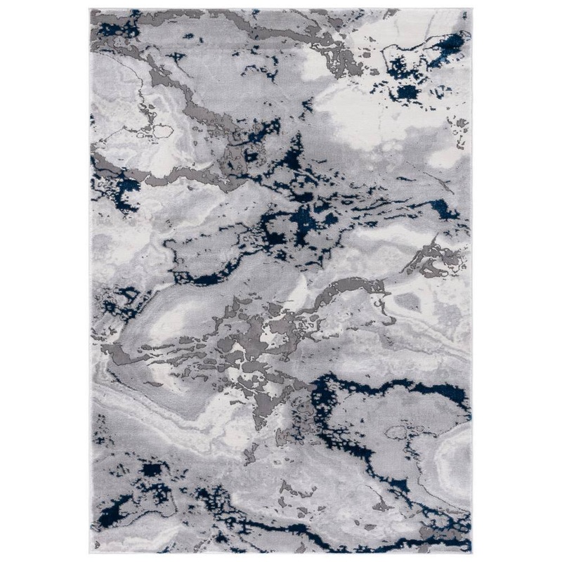 SAFAVIEH Craft Gray/Blue 8 ft. x 10 ft. Marbled Abstract Area Rug CFT854G-8