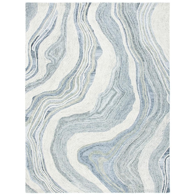 SAFAVIEH Fifth Avenue Gray/Ivory 10 ft. x 14 ft. Gradient Abstract Area Rug FTV121F-10