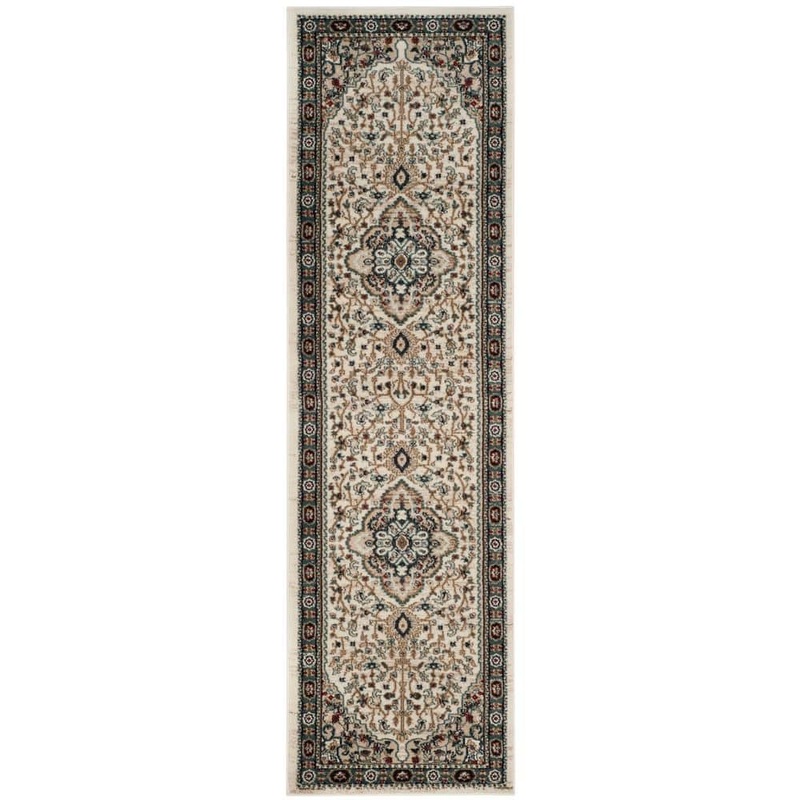 SAFAVIEH Lyndhurst Cream/Beige 2 ft. x 8 ft. Border Runner Rug LNH338B-28