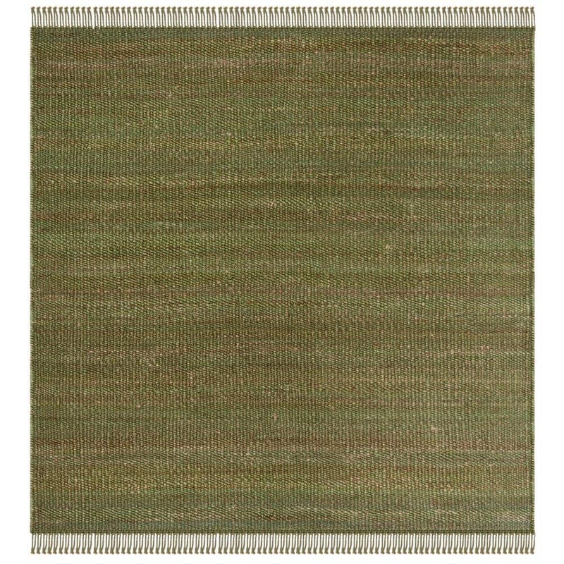 SAFAVIEH Natural Fiber Green 4 ft. x 4 ft. Gradient Solid Color Square Area Rug NF368G-4SQ