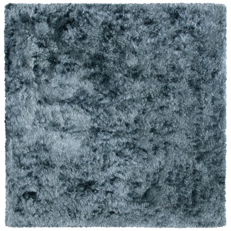 SAFAVIEH Ocean Shag Slate 6 ft. x 6 ft. Square Solid Area Rug OCG101M-6SQ