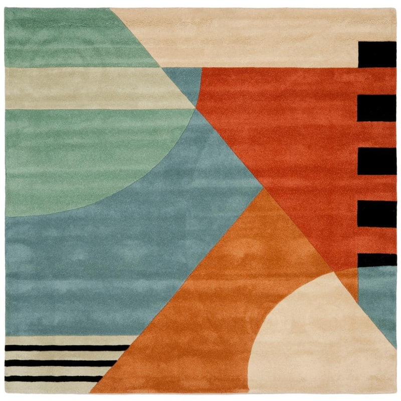 SAFAVIEH Rodeo Drive Gold Abstract 6 ft. x 6 ft. Square Area Rug RD863A-6SQ