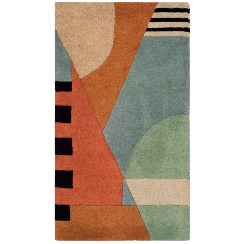 SAFAVIEH Rodeo Drive Gold Doormat 3 ft. x 5 ft. Geometric Area Rug RD863A-3