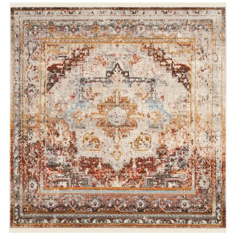 SAFAVIEH Vintage Persian Cream/Multi 5 ft. x 5 ft. Square Area Rug VTP438A-5SQ