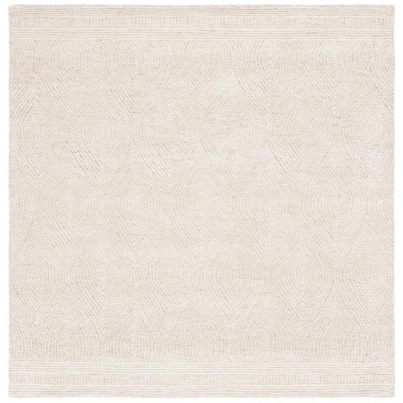 SAFAVIEH Abstract Ivory/Beige 6 ft. x 6 ft. Geometric Square Area Rug ABT340A-6SQ