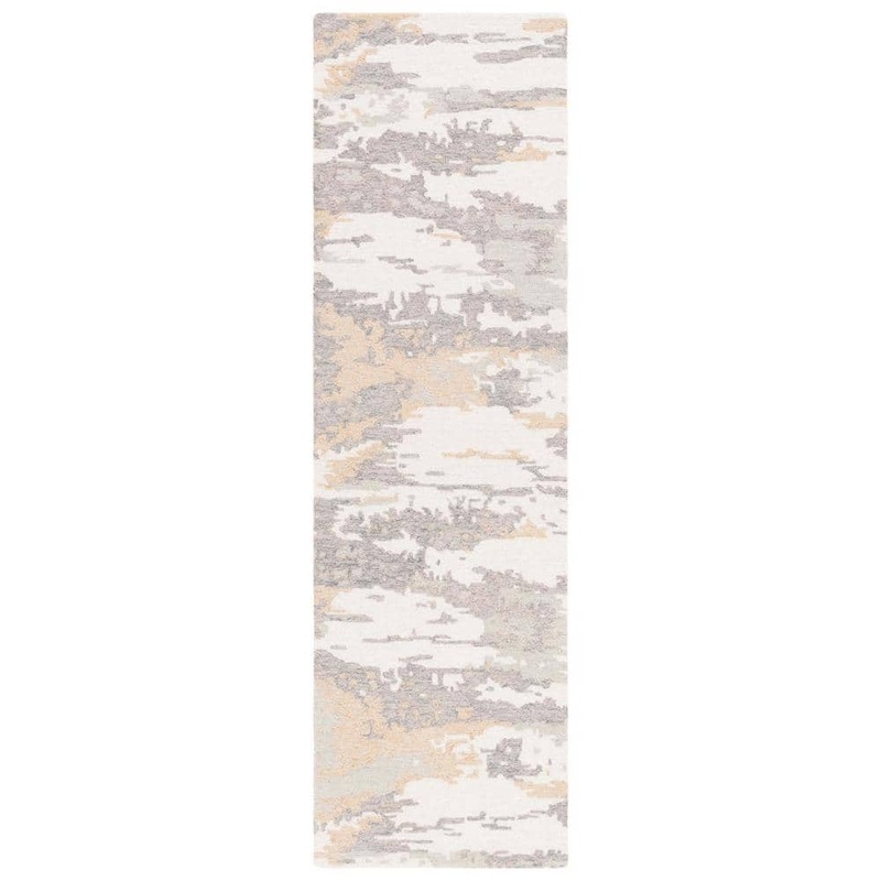 SAFAVIEH Abstract Ivory/Gray 2 ft. x 8 ft. Sky Runner Rug ABT465F-28